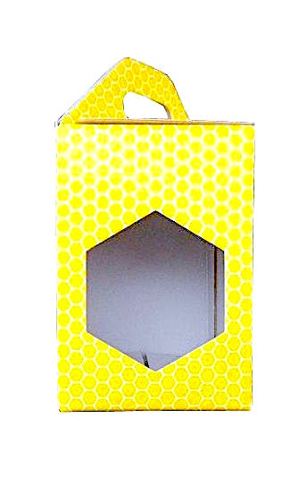 Scatole porta vasetti miele 1 posto cartoncino giallo per Kg.1 (780 ml) mm.100x100x145 - Pz.50