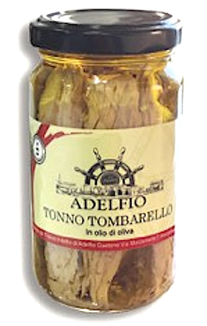 Tonno Tombarello in olio di oliva barattolo vetro 200 gr.