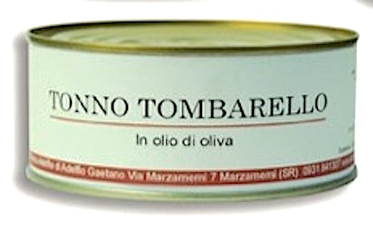 Tonno Tombarello in olio di oliva lattina 300 gr.