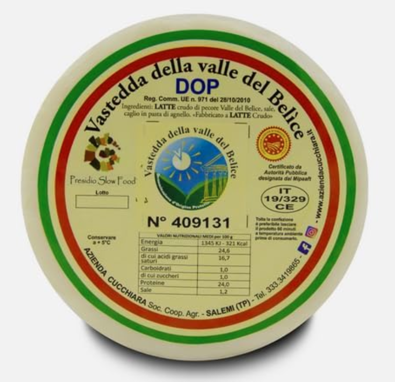 Vastedda della Valle del Belìce DOP – Formaggio fresco siciliano a pasta filata 500 gr.