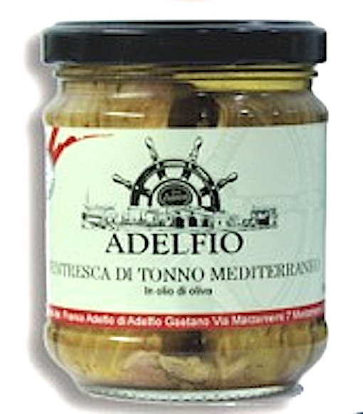Ventresca di tonno del Mediterraneo in olio d'oliva barattolo 200 gr.